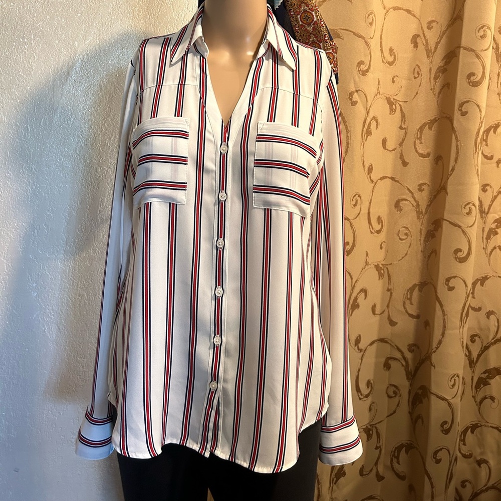 Express Women’s, Striped Button Down Blouse , US Size XS